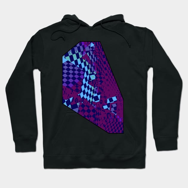 Abstract Purple Cube Dimension Hoodie by Zeroeroroo